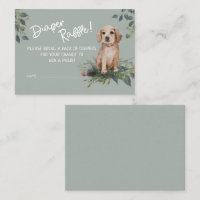 Cute Dog Baby Shower Diaper Raffle