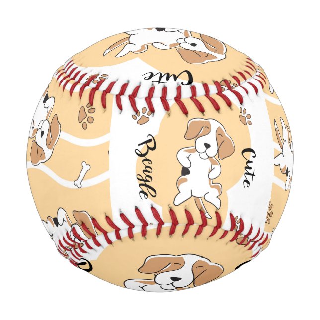 Cute Dog Beagle Baseball (Front)
