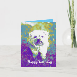Cute dog birthday card