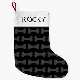 Cute Dog Bone Pattern Personalized Small Christmas Stocking