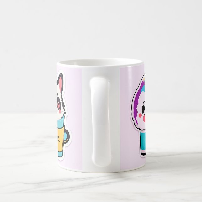 Cute dog cat mug (Handle)