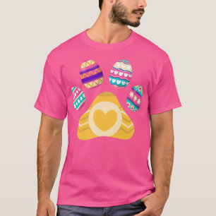 Cute Dog Cat Paw Easter Egg Girls Women Pets Lover T-Shirt