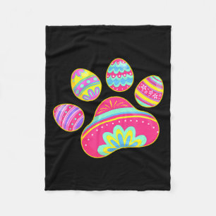 Cute dog cat paw easter egg girls womens t shirt fleece blanket