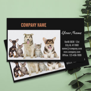 Cute dog cat pet sitter animal sitter pet groomer business card