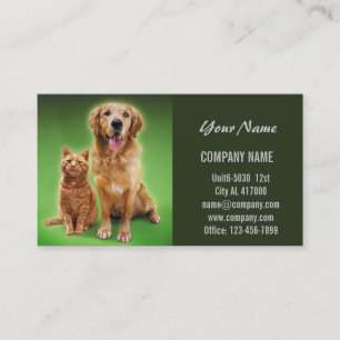Cute dog cat pet sitter animal sitter pet groomer business card