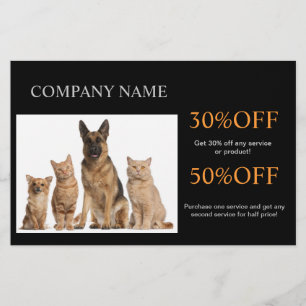 Cute dog cat pet sitter animal sitter pet groomer flyer