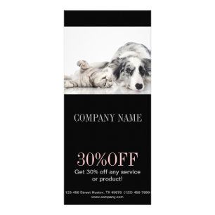 Cute dog cat pet sitter animal sitter pet groomer rack card