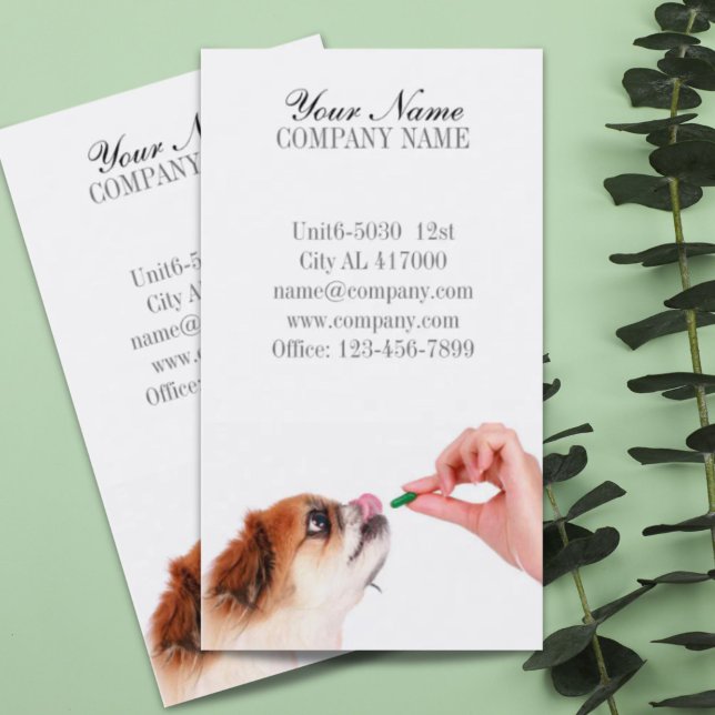 Cute dog cat pet sitter pet groomer veterinarian business card (Cute dog cat pet sitter pet groomer veterinarian business card)