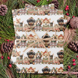 Cute Dog Cat Pets Knitted Sweaters Christmas Wrapping Paper Sheet<br><div class="desc">Are you looking for the perfect card to send this holiday season to all of your animal-loving friends and family? Look no further than our collection of adorable and festive pet-themed holiday cards! Whether you're a dog groomer, pet sitter, veterinarian, or just a proud owner of a furry friend, our...</div>