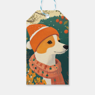 Cute Dog Christmas Gift Tag - Customisable