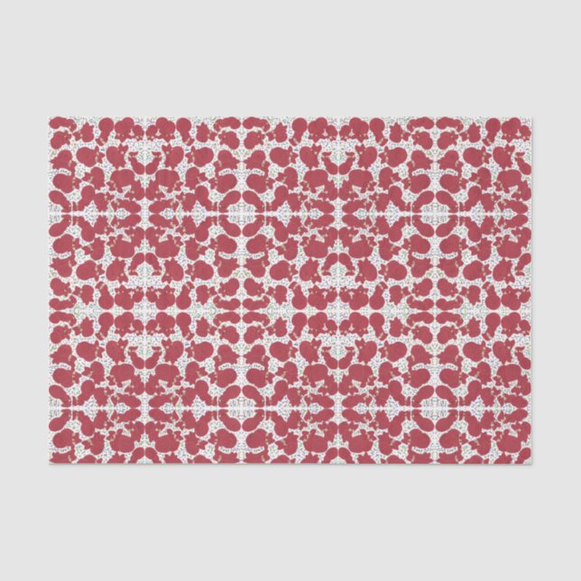 Cute dog Christmas lights Tissue Paper (Front)