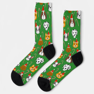 Cute Dog Christmas Patterned Socks