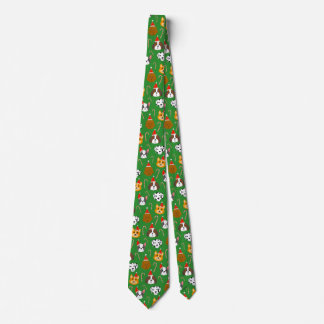 Cute Dog Christmas Patterned Tie