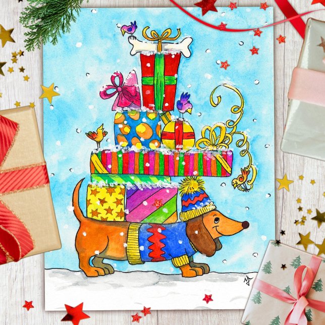 Cute Dog Christmas postcard (Creator Uploaded)