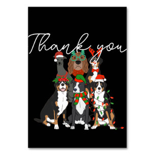 Cute dog Christmas thank you Holiday