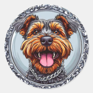 Cute Dog Classic Round Sticker