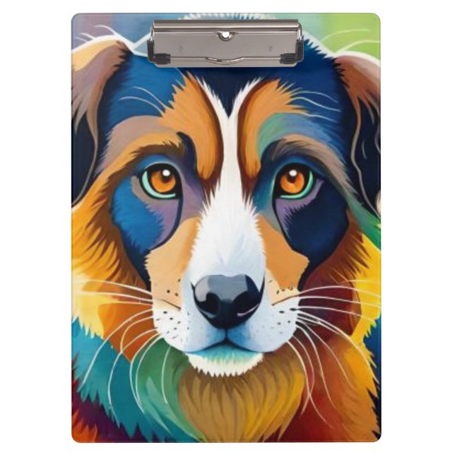 Cute dog close up clipboard (Front)