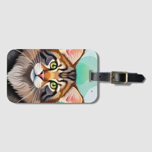 Cute dog close up luggage tag