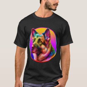 CUTE DOG COLORFUL RAINBOW T-Shirt