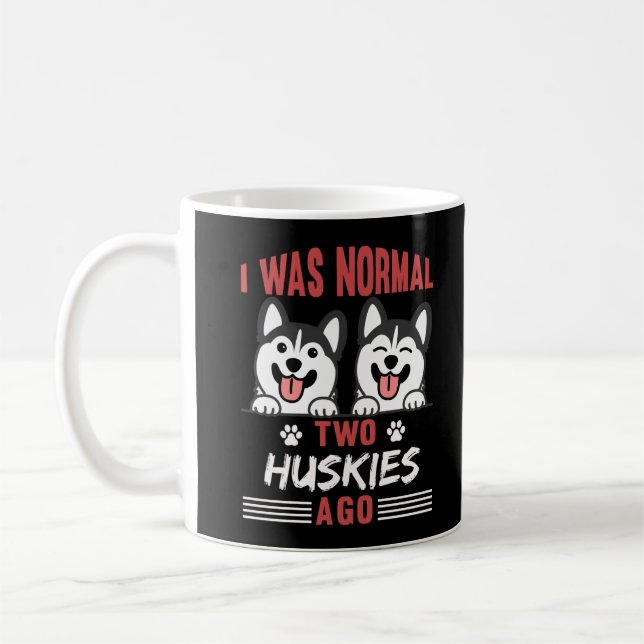 Cute Dog Crazy Husky Owner Coffee Mug (Left)