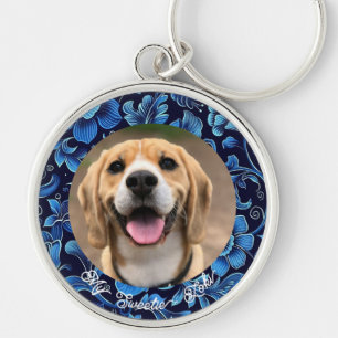 Cute Dog Dad Gifts Personalised Pet Photo Keychain