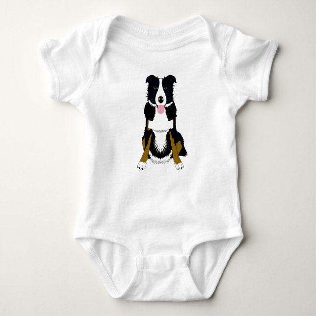 Cute dog design.  baby bodysuit (Front)
