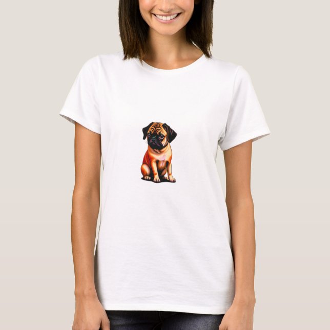 Cute Dog Design Tshirt (Front)