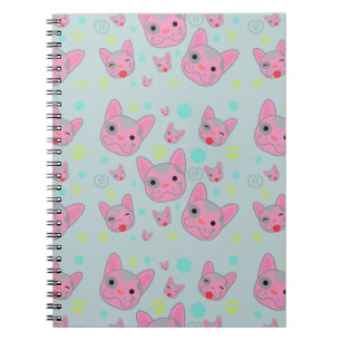 Cute Dog Face Pattern - Notebook
