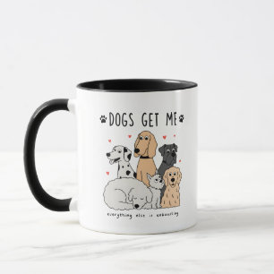 Cute Dog Family Group for Dog Moms and Pet Lovers Mug
