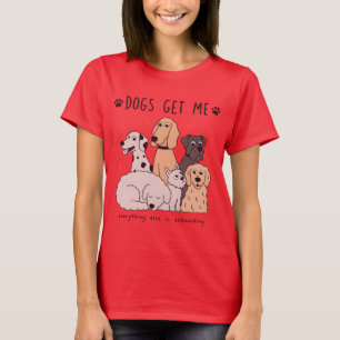 Cute Dog Family Group for Dog Moms and Pet Lovers T-Shirt
