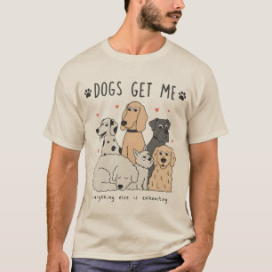 Cute Dog Family Group for Dog Moms and Pet Lovers T-Shirt