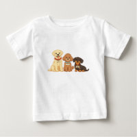 Cute Dog Family Vector Illustration