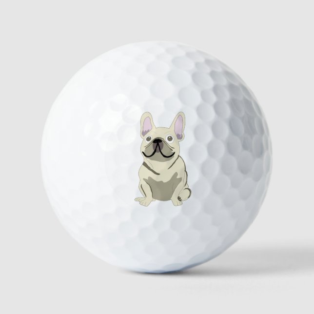 Cute dog, frenchie golf balls (Front)