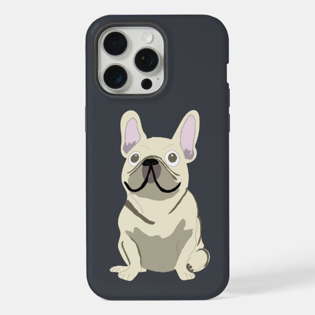 Cute dog, frenchie iPhone case (Back)