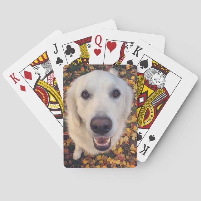 Cute dog gift for pet parents playing cards (Back)