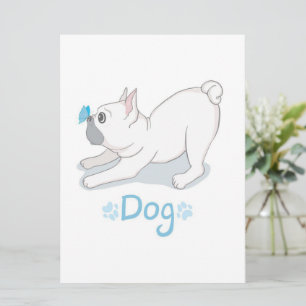 Cute Dog Gift   Funny Dog With Butterfly Menu