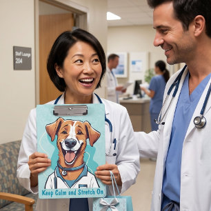 Cute Dog Gifts for Physical Therapists Doctors Clipboard