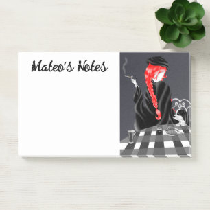 Cute Dog & Girl at Café in Paris Notes