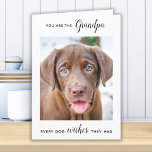 Cute Dog Grandpa Personalised Pet Photo Birthday Holiday Card<br><div class="desc">Happy Birthday the the best dog grandpa ever ! Give Grandpa a cute and funny personalised pet photo card from his best grandchild, the dog! "You Are The Grandpa Every Dog Wishes They Had . . . Happy Birthday Grandpa, Love the Dog" Personalise the inside with your special message, the...</div>