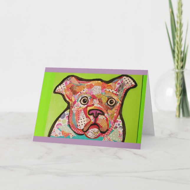 Cute Dog Greeting Card (Front)