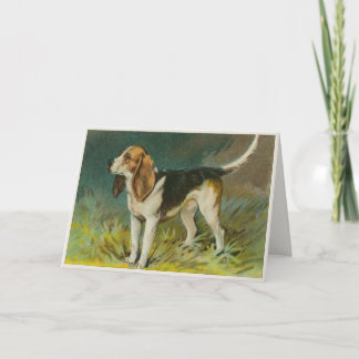 Cute Dog Greetings With Sweet Beagle Print Card