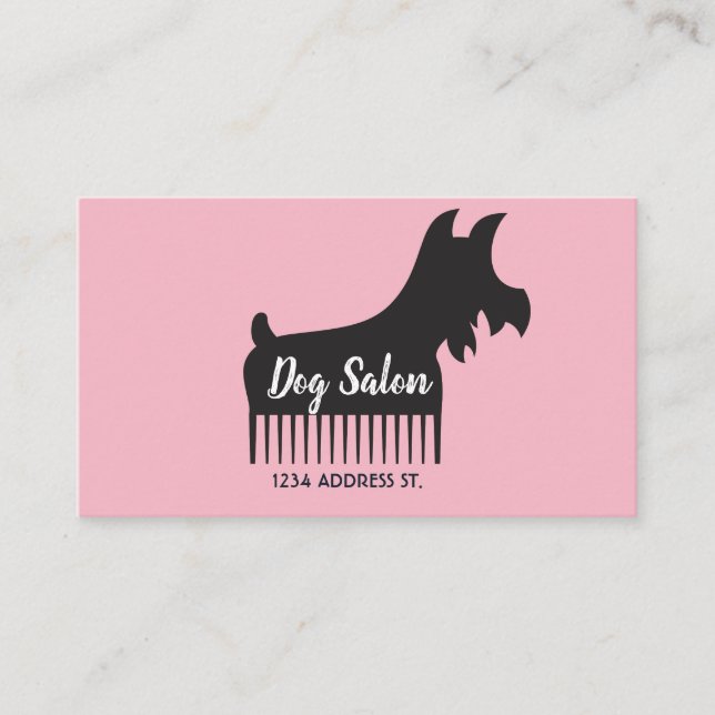 Cute Dog Groomer Business Card (Front)
