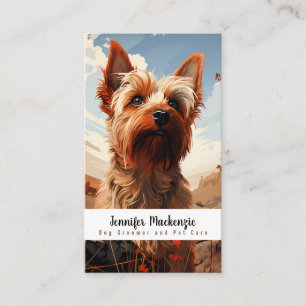 Cute Dog Groomer Grooming Service Pet Care Business Card