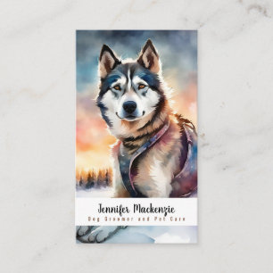 Cute Dog Groomer Grooming Service Pet Care Business Card