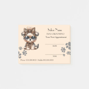 Cute dog grooming Appointment Post-it® Notes