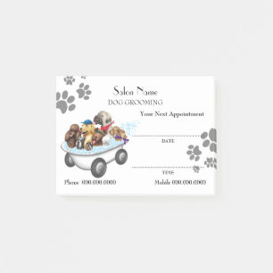 Cute dog grooming Appointment Post-it® Notes