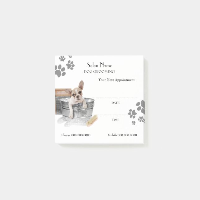 Cute dog grooming Appointment Post-it® Notes (Front)