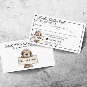 Cute Dog Grooming Modern Fun Appointment Card