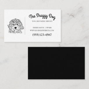 Cute Dog Grooming Pet Service  Business Card