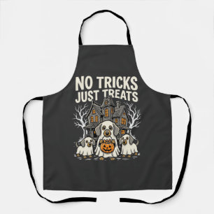 Cute Dog Halloween No Tricks Just Treats_1 Apron